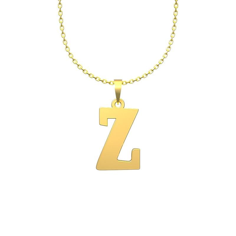 گردنبند طلا 18 عیار زنانه گالری طلا توسطی مدل حرف z کد a3395
