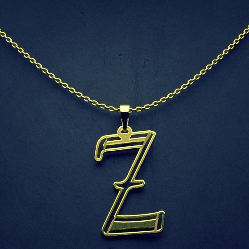 گردنبند طلا 18 عیار زنانه گالری طلا توسطی مدل حرف z کد f5d71a