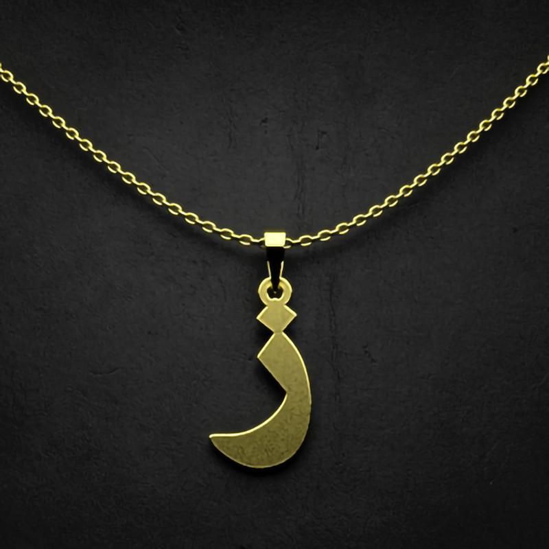گردنبند طلا 18 عیار زنانه گالری طلا توسطی مدل حرف ز کد 75cb78