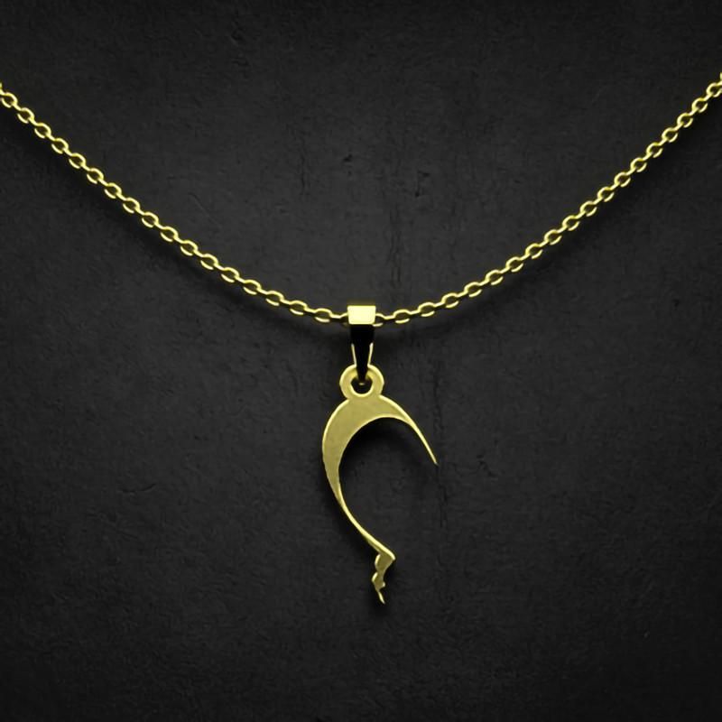 گردنبند طلا 18 عیار زنانه گالری طلا توسطی مدل حرف س کد 81a3a8