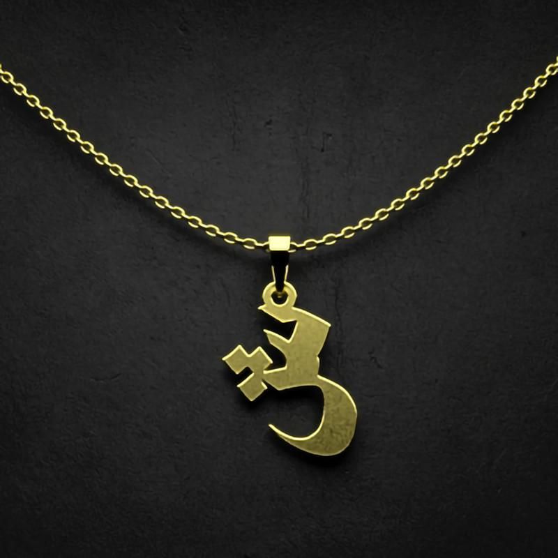 گردنبند طلا 18 عیار زنانه گالری طلا توسطی مدل حرف ش کد 621d80