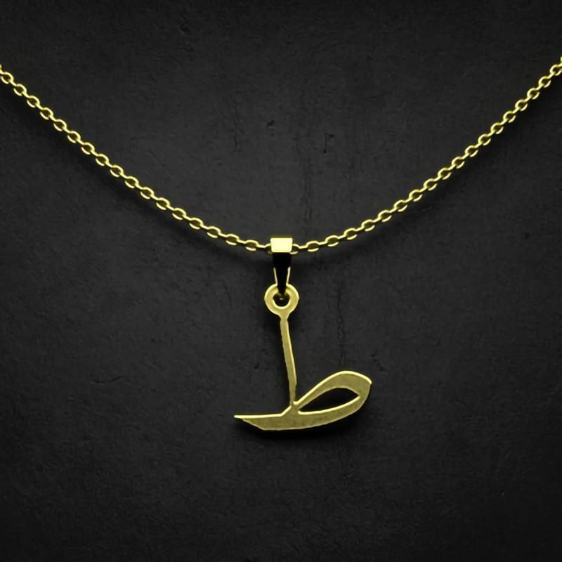 گردنبند طلا 18 عیار زنانه گالری طلا توسطی مدل حرف ط کد 39eee1
