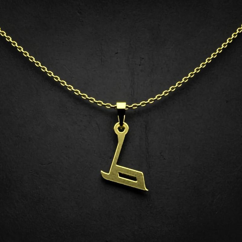 گردنبند طلا 18 عیار زنانه گالری طلا توسطی مدل حرف ط کد 4d373d
