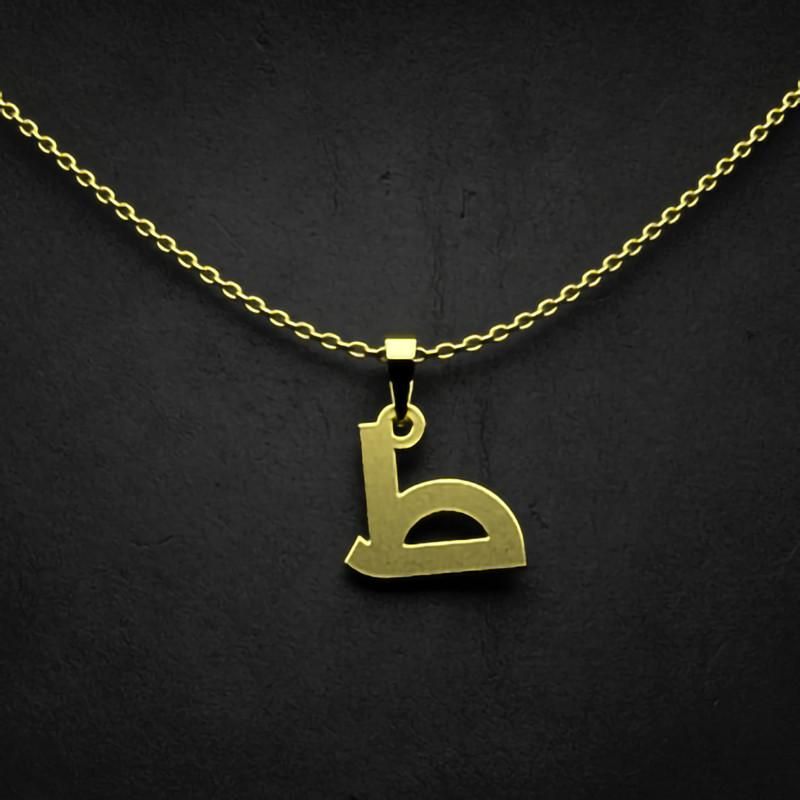گردنبند طلا 18 عیار زنانه گالری طلا توسطی مدل حرف ط کد 81f4a7
