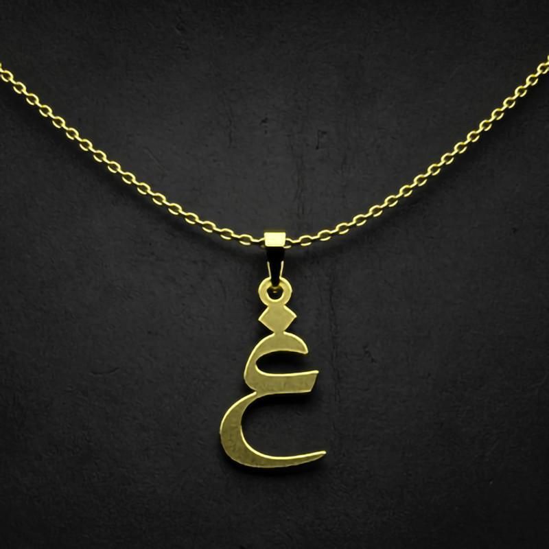 گردنبند طلا 18 عیار زنانه گالری طلا توسطی مدل حرف غ کد cdf135