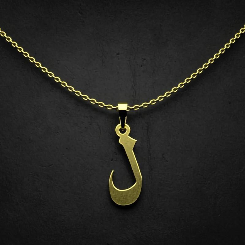 گردنبند طلا 18 عیار زنانه گالری طلا توسطی مدل حرف ل کد 4119b7