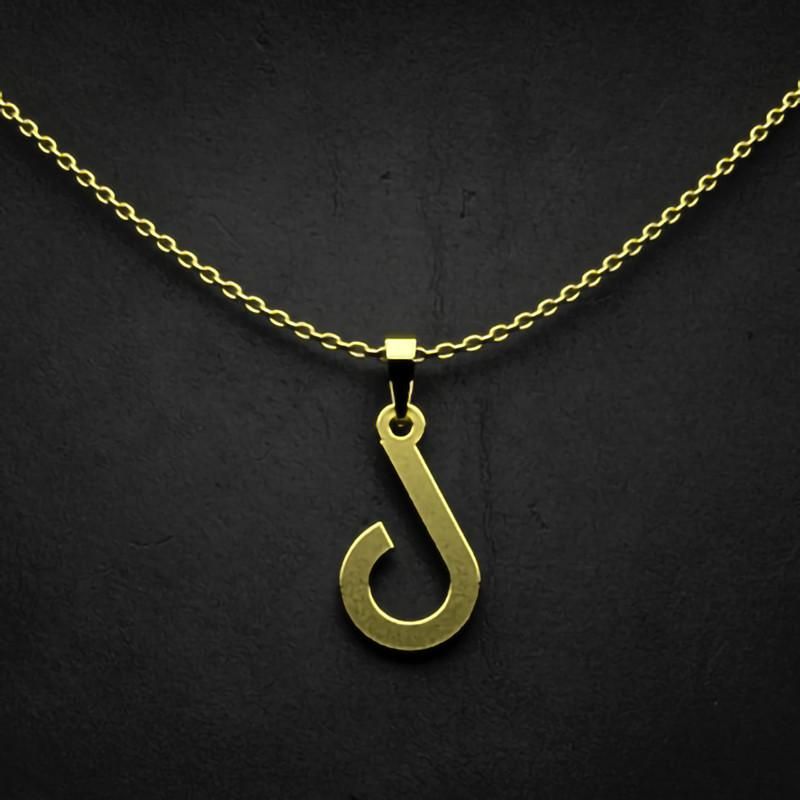 گردنبند طلا 18 عیار زنانه گالری طلا توسطی مدل حرف ل کد a1f53a
