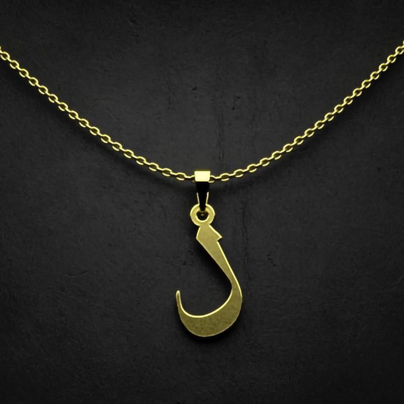 گردنبند طلا 18 عیار زنانه گالری طلا توسطی مدل حرف ل کد b34bb4