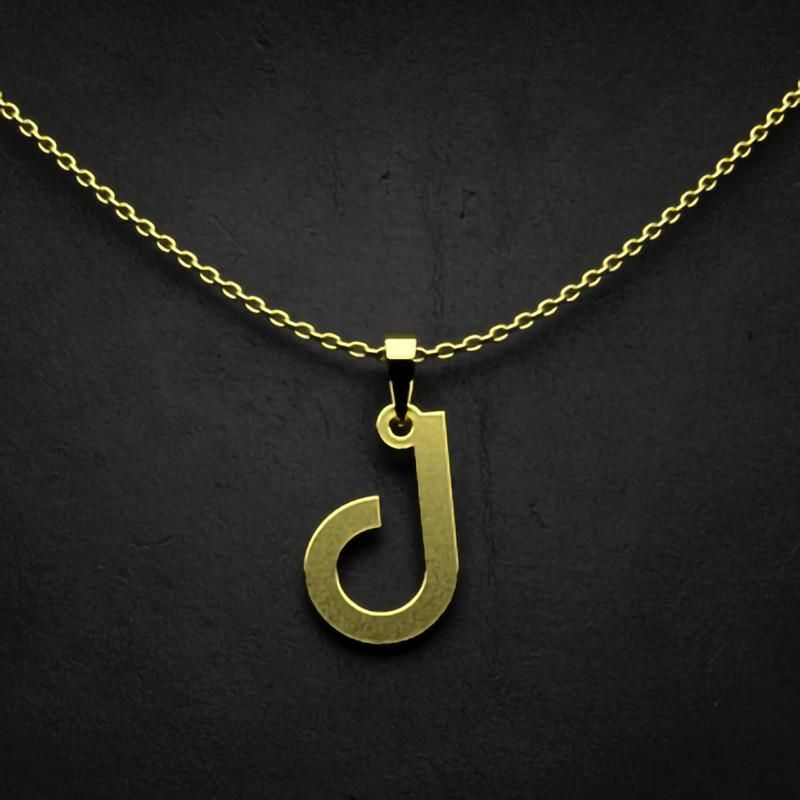 گردنبند طلا 18 عیار زنانه گالری طلا توسطی مدل حرف ل کد e259af