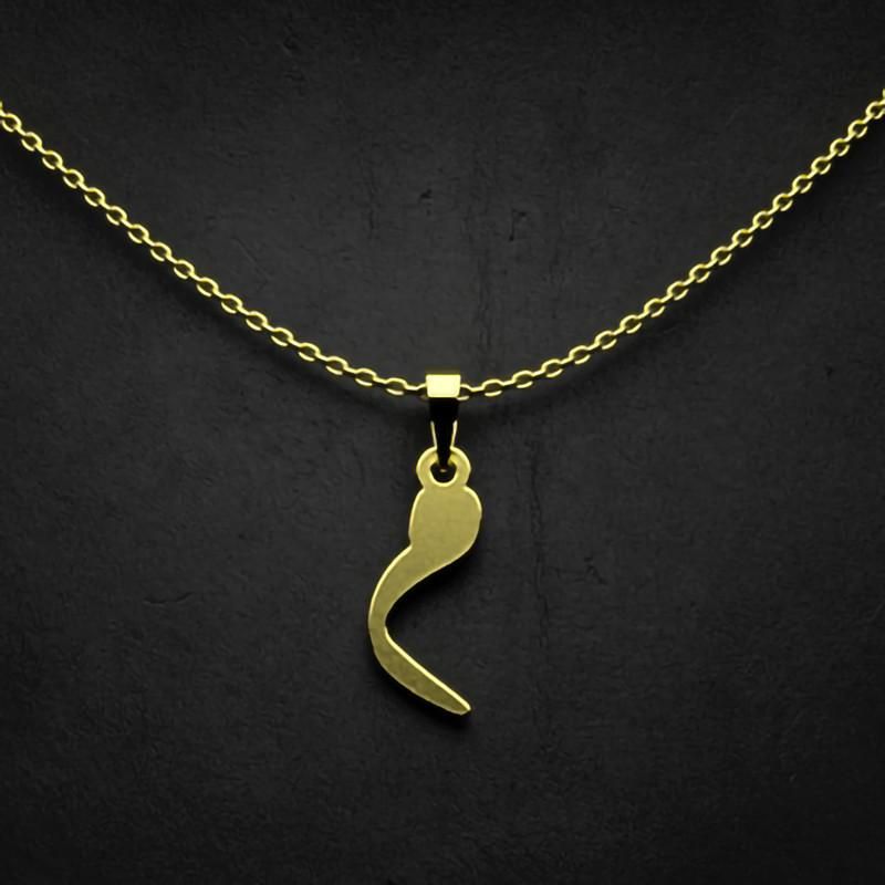 گردنبند طلا 18 عیار زنانه گالری طلا توسطی مدل حرف م کد 34872d