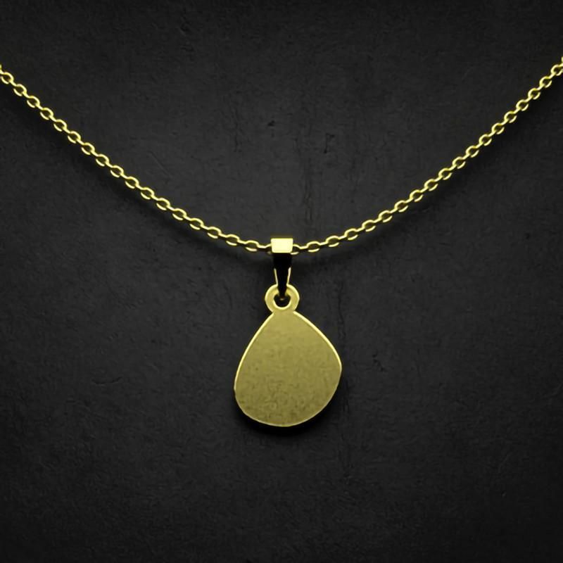 گردنبند طلا 18 عیار زنانه گالری طلا توسطی مدل حرف ه کد 36e9c2