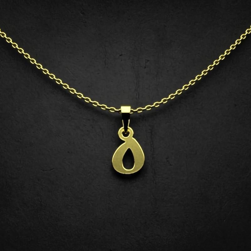 گردنبند طلا 18 عیار زنانه گالری طلا توسطی مدل حرف ه کد 73f531