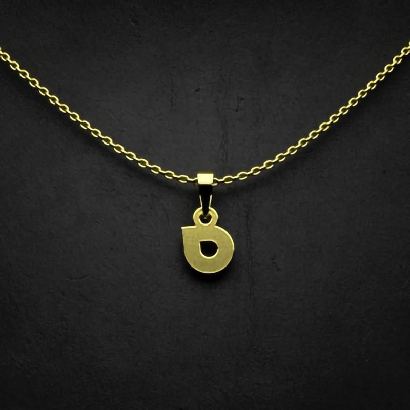 گردنبند طلا 18 عیار زنانه گالری طلا توسطی مدل حرف ه کد b6f731