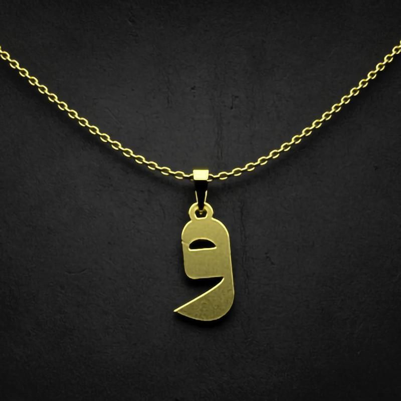 گردنبند طلا 18 عیار زنانه گالری طلا توسطی مدل حرف و کد 018462