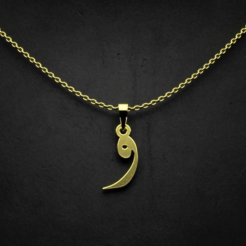 گردنبند طلا 18 عیار زنانه گالری طلا توسطی مدل حرف و کد 1db71d