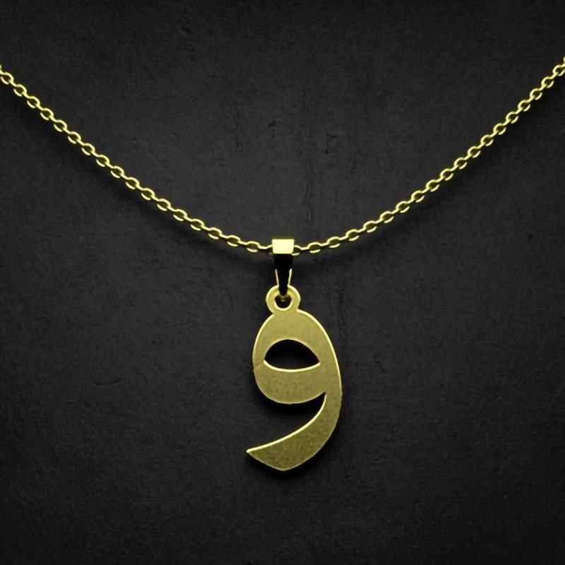 گردنبند طلا 18 عیار زنانه گالری طلا توسطی مدل حرف و کد 332d57