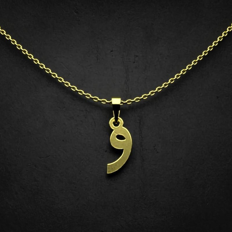 گردنبند طلا 18 عیار زنانه گالری طلا توسطی مدل حرف و کد 7ce17b