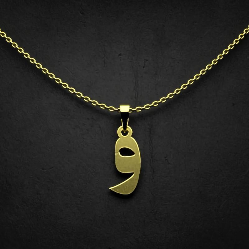 گردنبند طلا 18 عیار زنانه گالری طلا توسطی مدل حرف و کد 964593