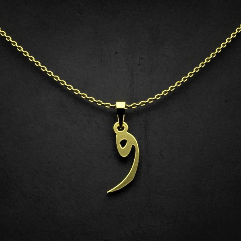گردنبند طلا 18 عیار زنانه گالری طلا توسطی مدل حرف و کد 993067