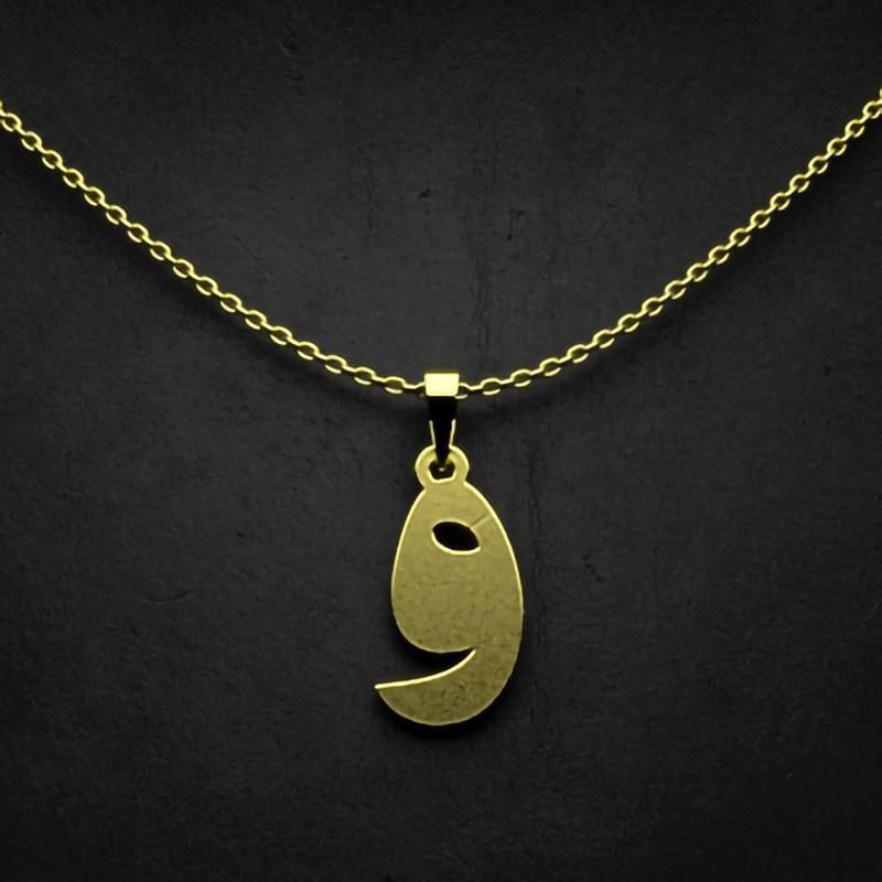 گردنبند طلا 18 عیار زنانه گالری طلا توسطی مدل حرف و کد d06e4b