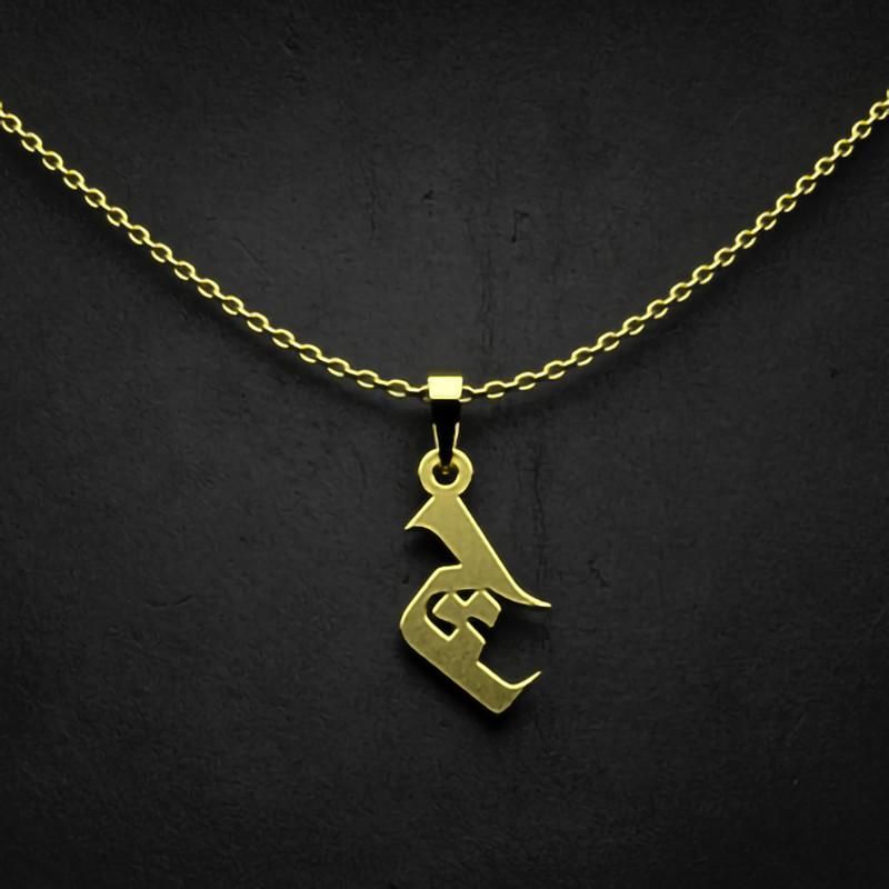 گردنبند طلا 18 عیار زنانه گالری طلا توسطی مدل حرف چ کد 7f6cd8