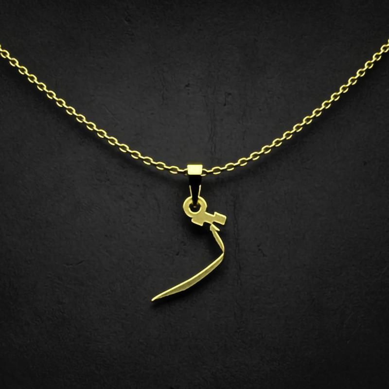 گردنبند طلا 18 عیار زنانه گالری طلا توسطی مدل حرف ژ کد d8b82b