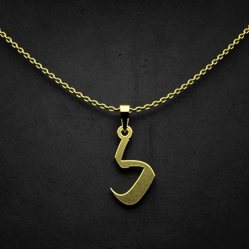 گردنبند طلا 18 عیار زنانه گالری طلا توسطی مدل حرف ک کد 8dbbcf