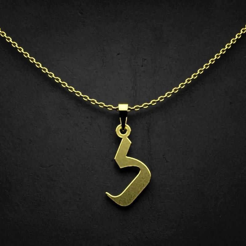 گردنبند طلا 18 عیار زنانه گالری طلا توسطی مدل حرف ک کد f81aca