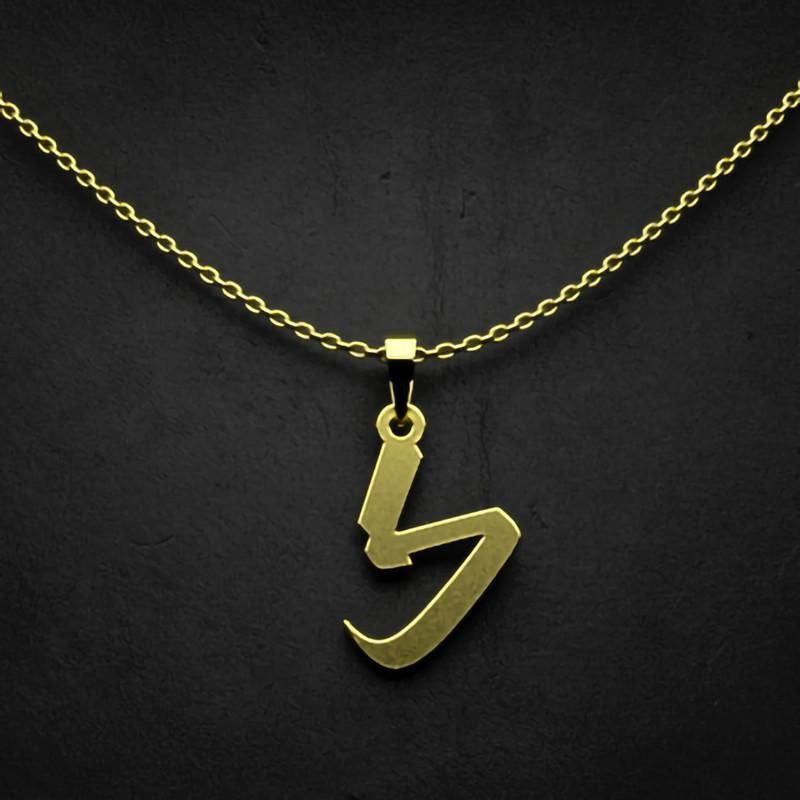 گردنبند طلا 18 عیار زنانه گالری طلا توسطی مدل حرف گ کد 94f4e1