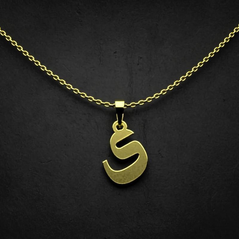 گردنبند طلا 18 عیار زنانه گالری طلا توسطی مدل حرف ی کد ed2cdf