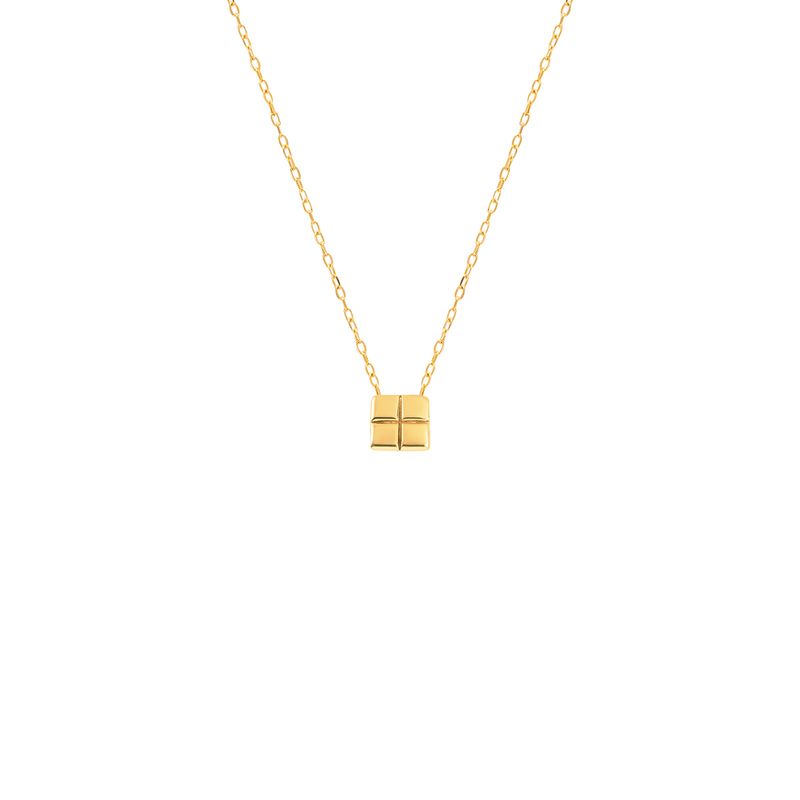 گردنبند طلا کم اجرت 18 عیار زنانه با زنجیر حلقه‌ای (فلامینگو) سایا گلد مدل چاکلت کد wn1564