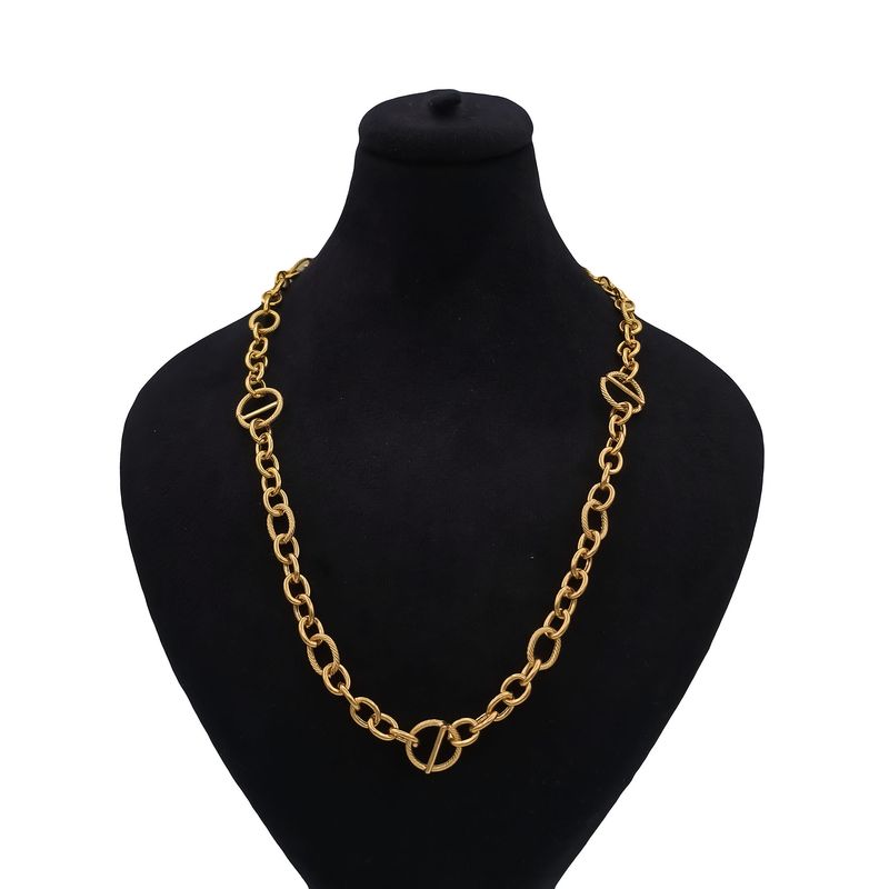 گردنبند طلا کم اجرت 18 عیار زنانه با زنجیر طرح تیفانی ناریا مدل یورمن ab 14