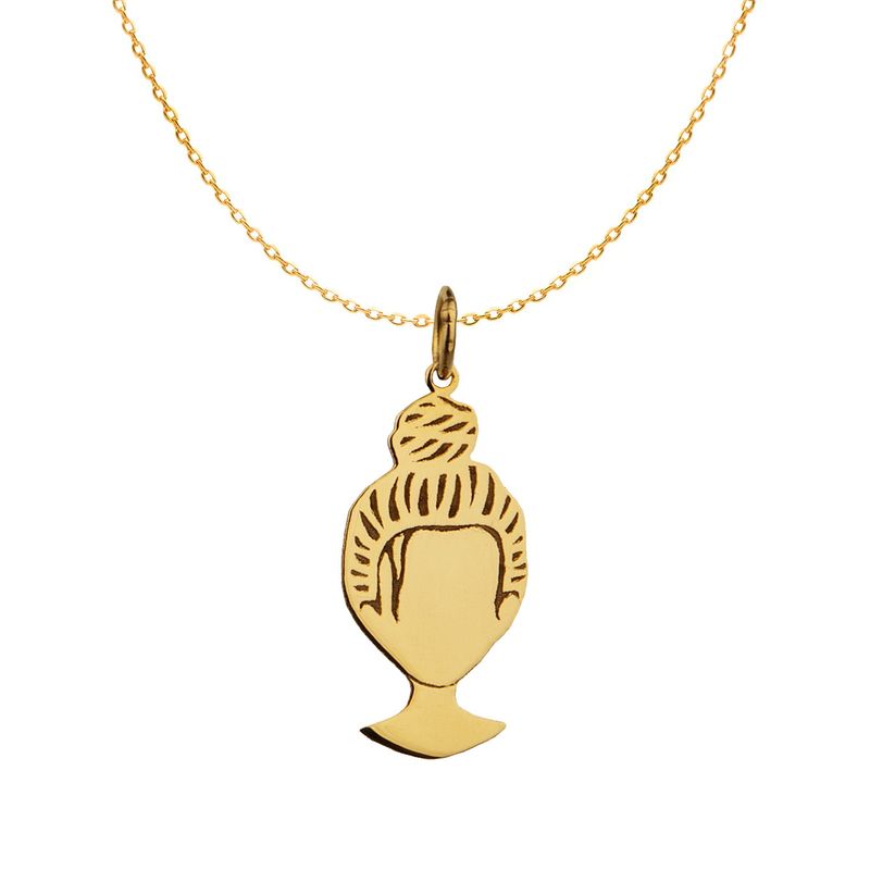 گردنبند طلا کم اجرت 18 عیار زنانه مایا ماهک مدل kmm1383 مو گوجه ای