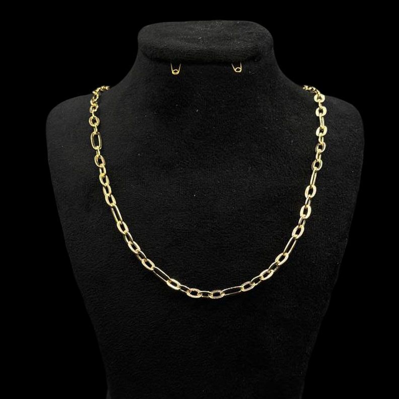 گردنبند طلا کم اجرت 18 عیار زنانه ناریا مدل  فیگارو لوکس کد b30 05