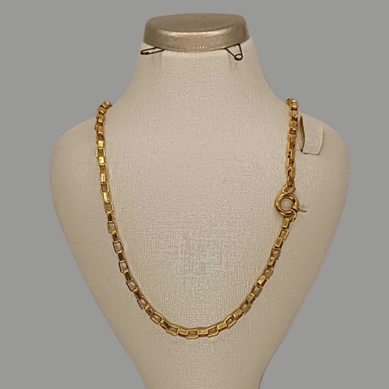 گردنبند طلا کم اجرت 18 عیار زنانه گالری طلای ونوسام مدل آجری کد vnd50c