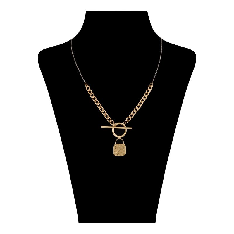 گردنبند طلا کم اجرت 18 عیار زنانه گلدم مدل pe 39004