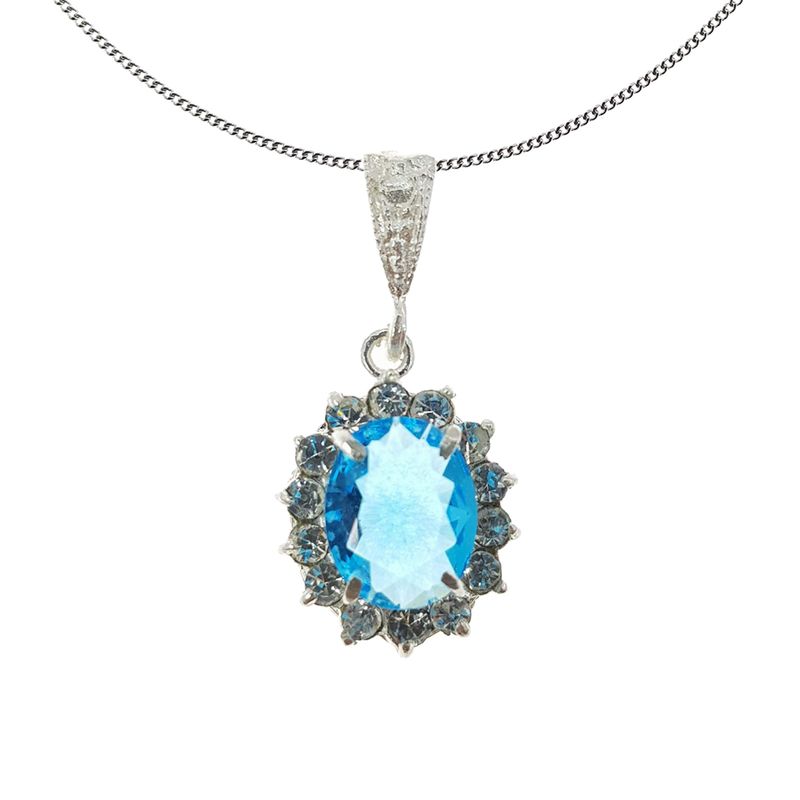 گردنبند نقره زنانه سلین کالا مدل توپاز ce topaz5