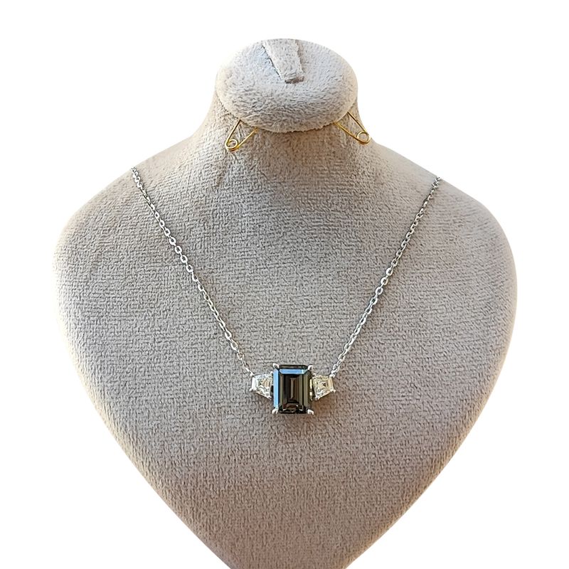 گردنبند نقره زنانه مدل mixed topaz
