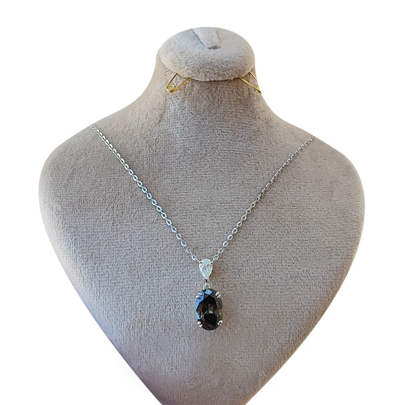 گردنبند نقره زنانه مدل topaz & diamonds