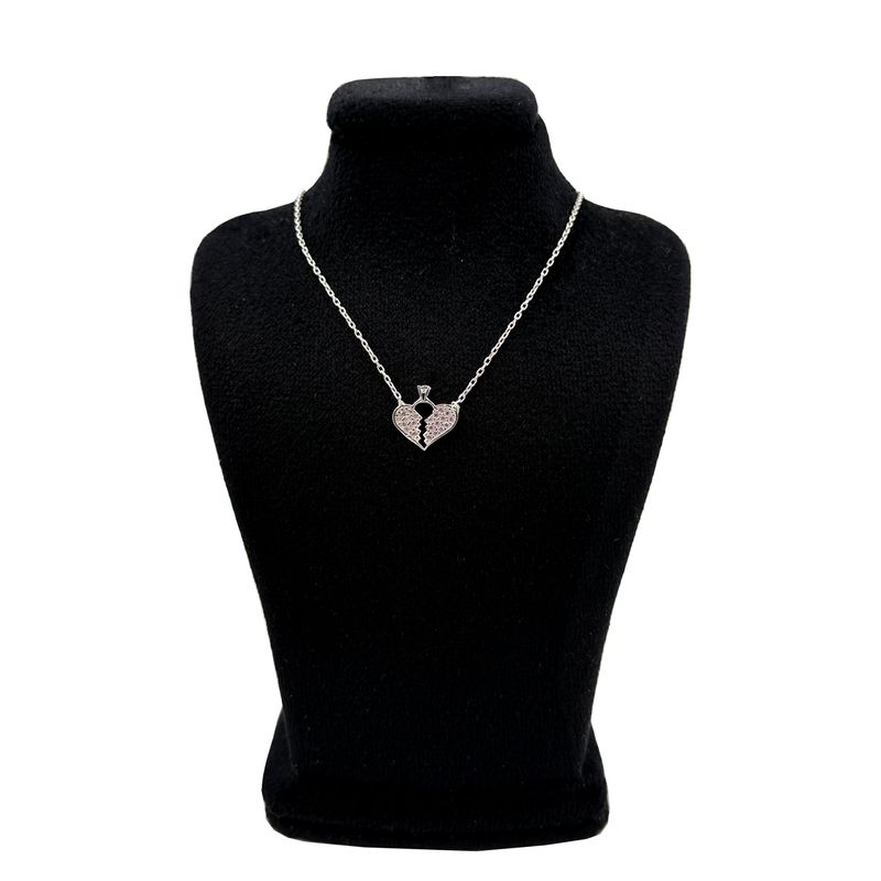 گردنبند نقره زنانه مدل قلب شکسته