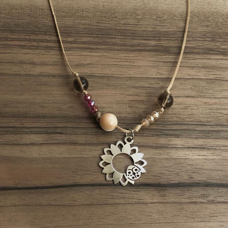 گردنبند نقره زنانه مدل کفشدوزک کد sh141