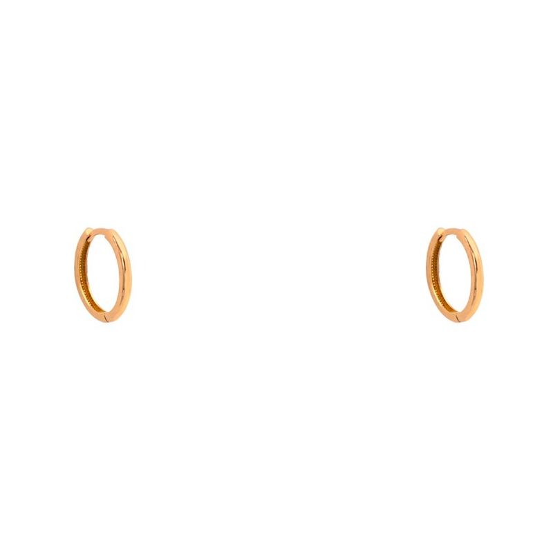گوشواره حلقه ای طلا 18 عیار زنانه الی گلد گالری مدل ساده
