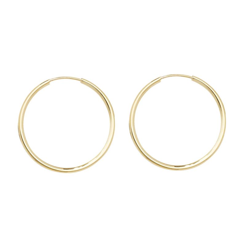 گوشواره حلقه ای طلا 18 عیار زنانه درگونه مدل ساده 3