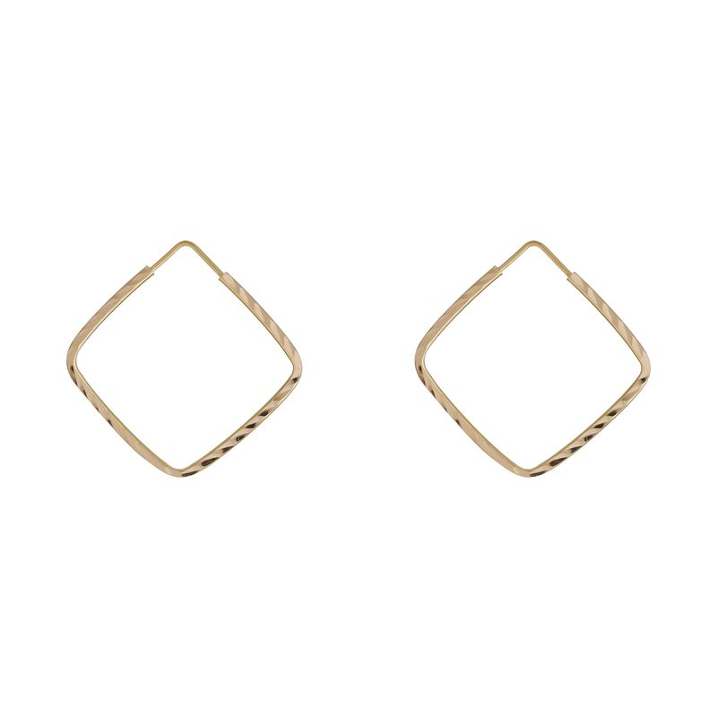 گوشواره حلقه ای طلا 18 عیار زنانه دوست خوب مدل dk616