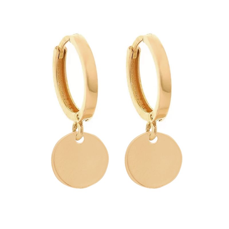 گوشواره حلقه ای طلا 18 عیار زنانه رزالیا مدل  gtr_0011