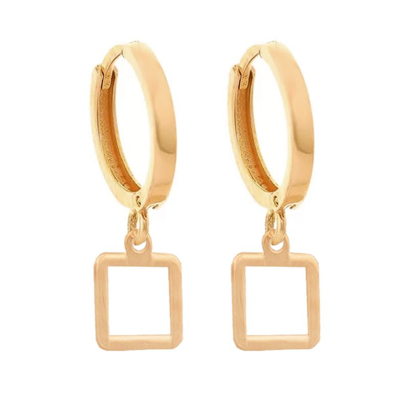 گوشواره حلقه ای طلا 18 عیار زنانه رزالیا مدل  gtr_0014