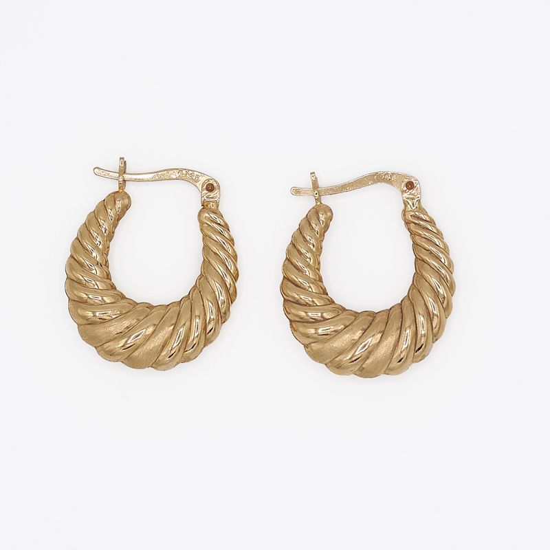 گوشواره حلقه ای طلا 18 عیار زنانه صلاحی گلد مدل 15109o