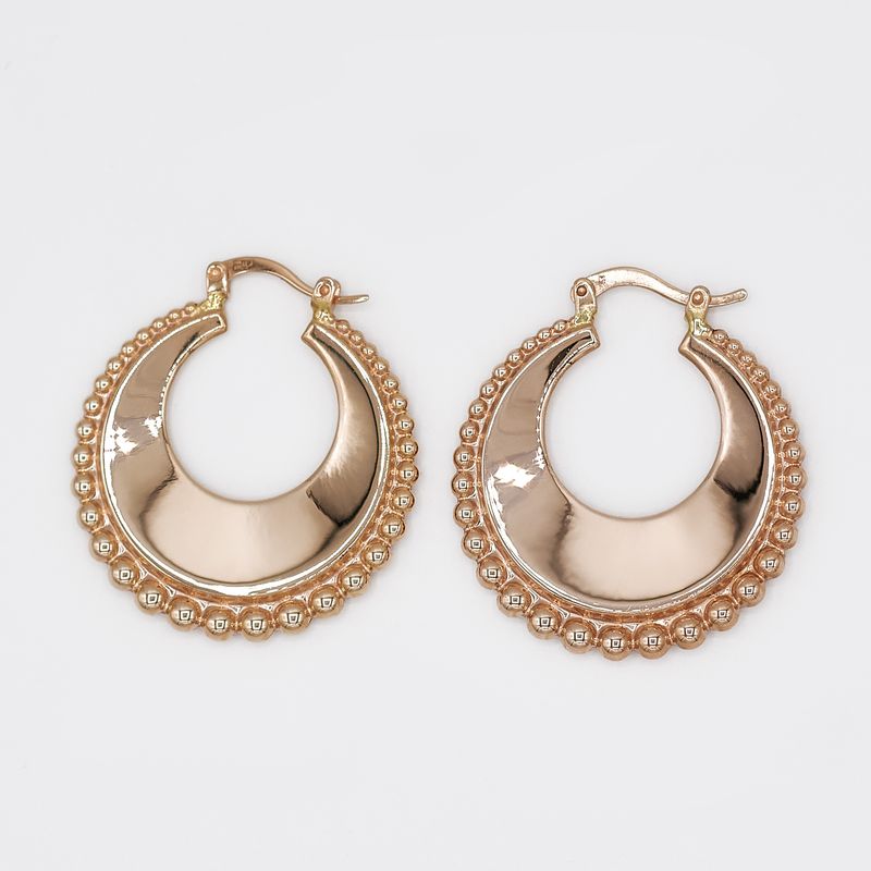 گوشواره حلقه ای طلا 18 عیار زنانه صلاحی گلد مدل 15683o