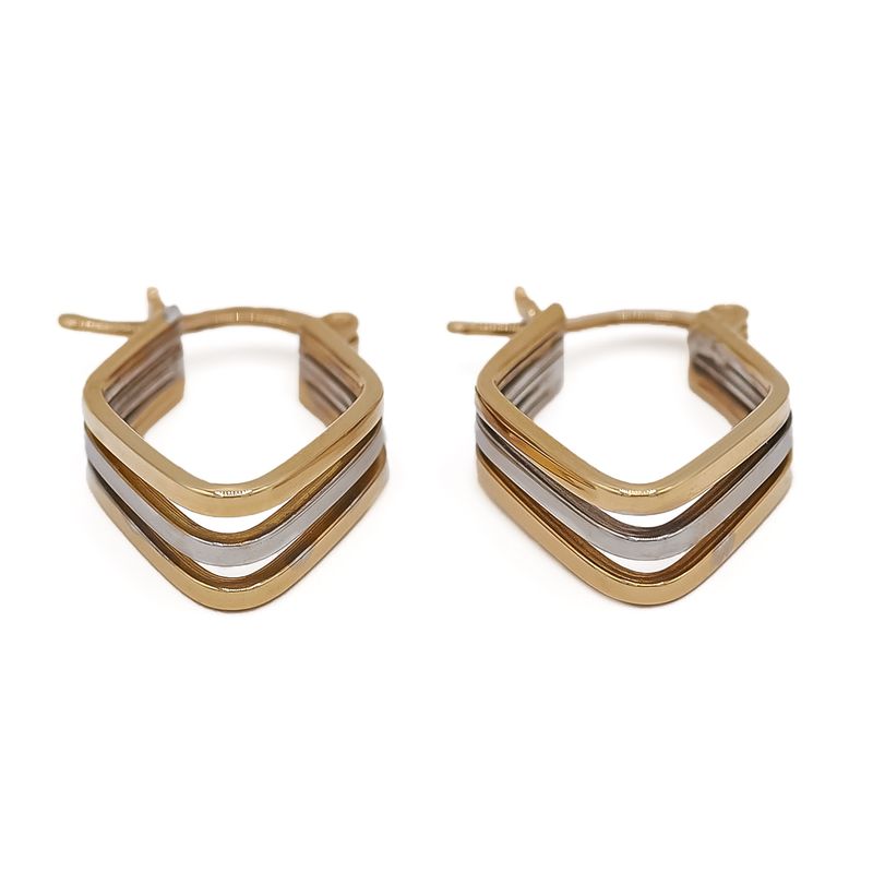 گوشواره حلقه ای طلا 18 عیار زنانه صلاحی گلد مدل 15900o