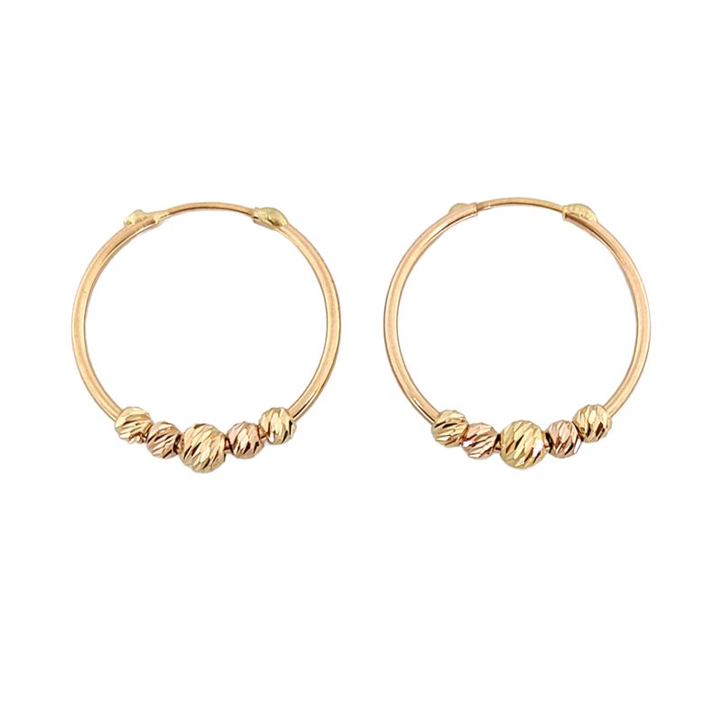 گوشواره حلقه ای طلا 18 عیار زنانه طلا و جواهرسازی افرا مدل البرنادو 160162